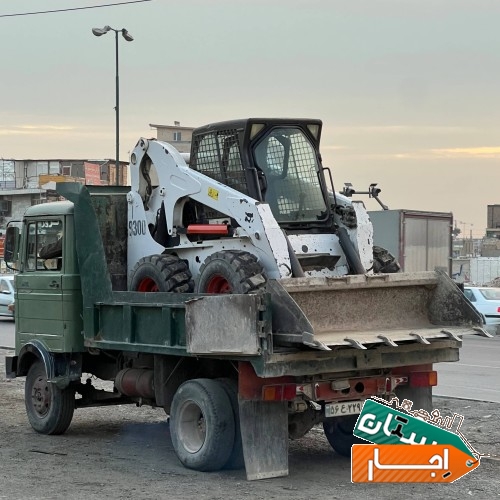 اجاره مینی لودر بابکت و خاور کمپرسی