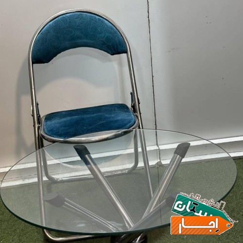 اجاره صندلی تاشو ،میز عسلی ،میز شام و کلمن شیشه ای