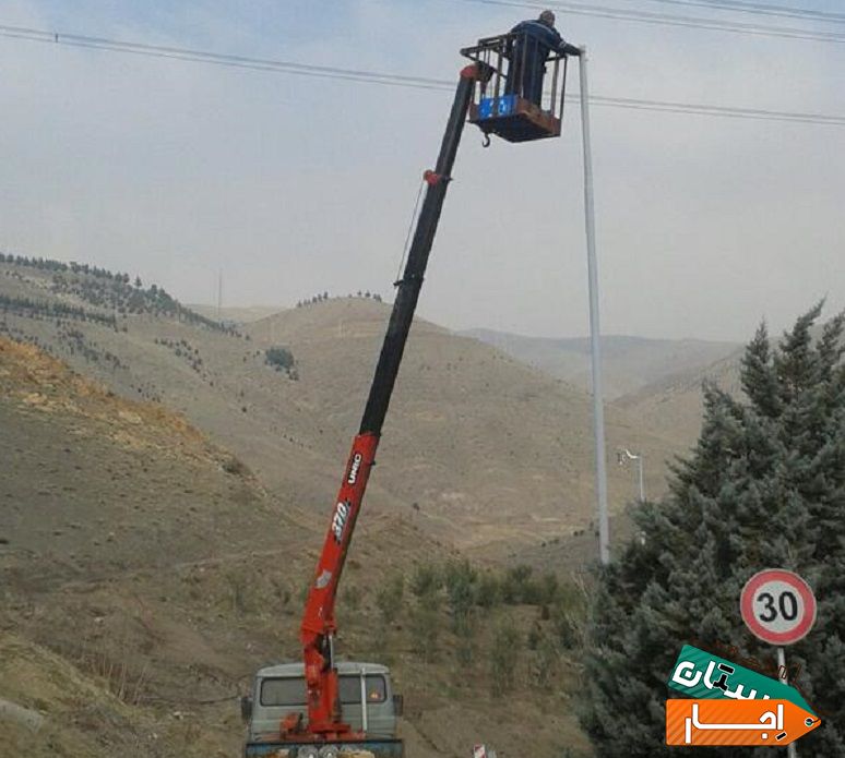 اجاره جرثقیل و سبد نفر بالابر
