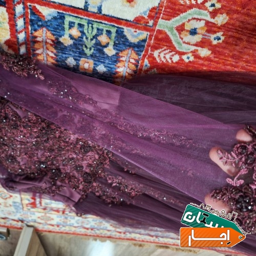 اجاره لباس گن دوزی شده و کاپ دار پرنسسی