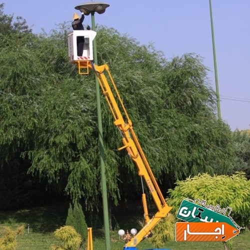 اجاره نیسان بالابر جرثقیل سبد دار لجور نیسان دکلدار