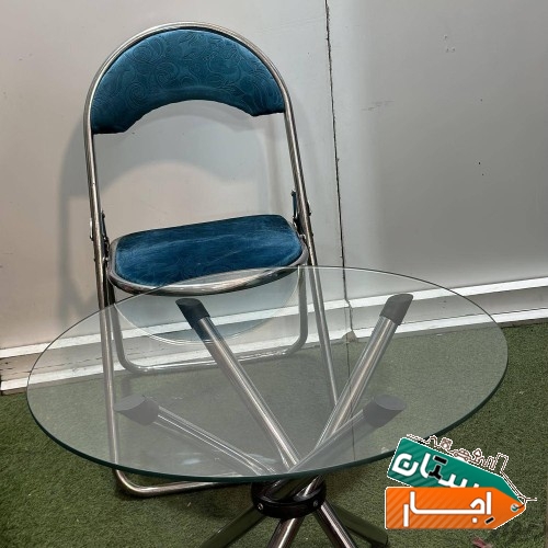 اجاره صندلی تاشو ،میز عسلی ،میز شام و کلمن شیشه ای