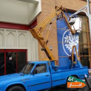 اجاره وانت بالابر نیسان جرثقیل نفربر سبد کابین دار