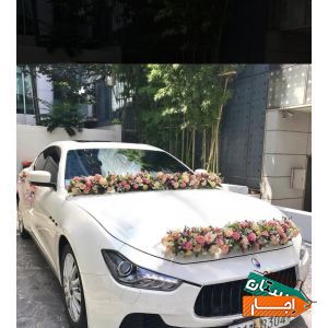 اجاره و تزئین ماشین عروس،دسته گل،باکس،سبد و تاج گل