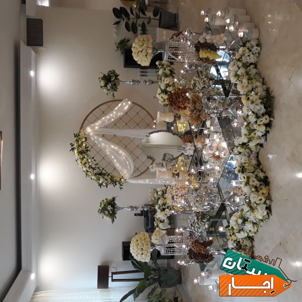 اجاره سفره عقد و میز بله برون همراه با گل آرایی طبیعی