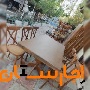 اجاره انواع میز و صندلی های روستیک
