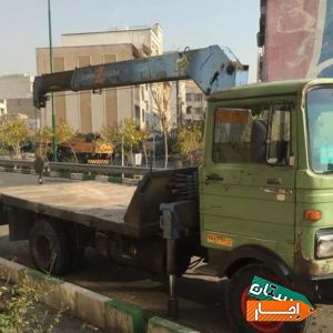 اجاره،کرایه وخدمات جرثقیل3تن خاورکفی دار