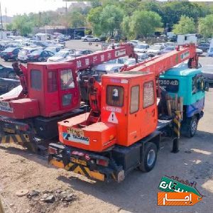 جرثقیل دکل بلند کفی سبد فقط کار 24 ساعته