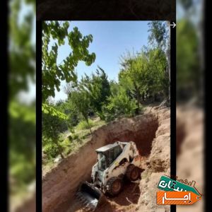 بابکت کندن استخر کل کرج خاور حمل نخاله بیل لودر