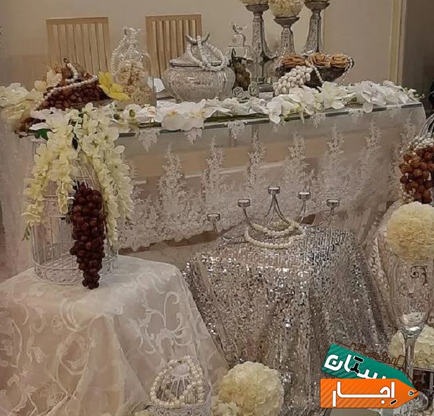 اجاره سفره عقدگل ارایی بک گراندبله برون باکس هدیه