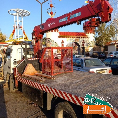 خدمات اجاره جرثقیل کفی خودروبر جک پالت سبدبالابر