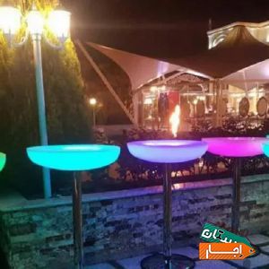 اجاره میز سوارز نورانی بکگراند ظروف‌کرایه بخاری‌قارچی