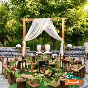 اجاره باغ تالار فضای باز جهت مراسم عقد عروسی حنا در فردیس
