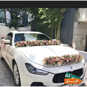 اجاره و تزئین ماشین عروس،دسته گل،باکس،سبد و تاج گل