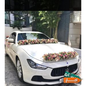 اجاره و تزئین ماشین عروس دسته گل عروس سبد و باکس