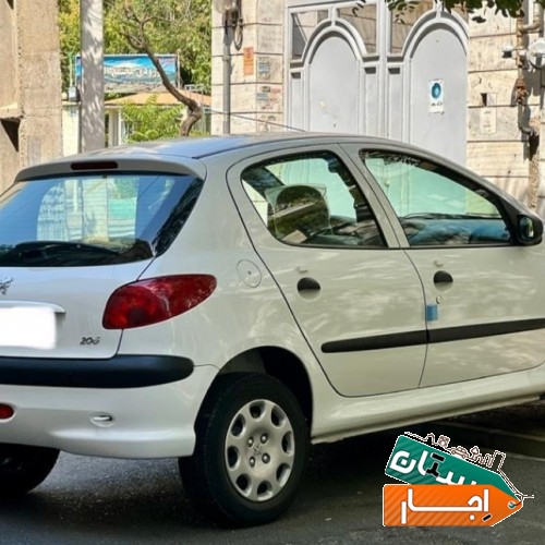 اجاره خودرو 206 سفید با قیمت توافقی
