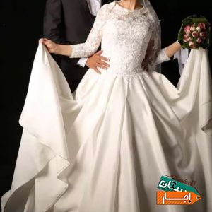 لباس عروس پوشیده سایز 38 با قیمت مناسب