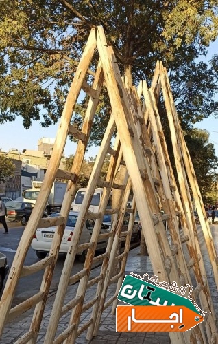 اجاره نردبان چوبی دوطرفه و یک طرفه تخته بشکه