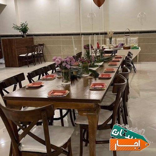 اجاره صندلی میز رستیک کوئین