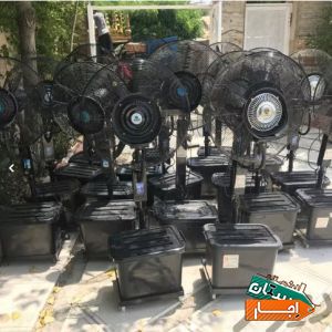 اجاره کولرگازی ایستاده، پنکه مهپاش شرایط عالی