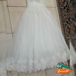 اجاره لباس عروس دکلته شاین دار شیک