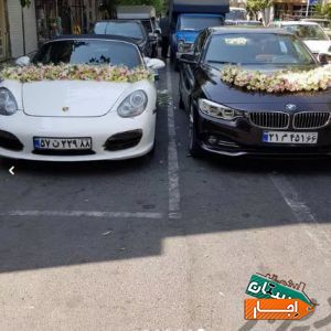 رنت ماشین عروس با گل بهترین کیفیت