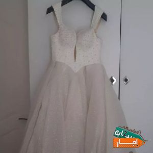 اجاره لباس عروس مدل پرنسسی ترک همراه با تور و کت