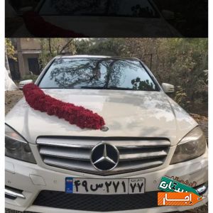 اجاره و کرایه ماشین عروس بنز C200 از مالک و گل