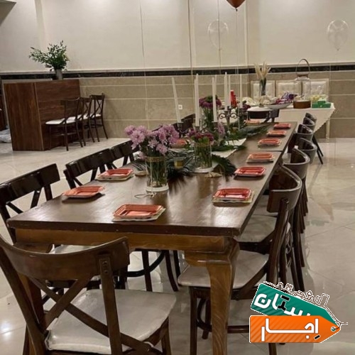 اجاره صندلی میز رستیک کوئین کنفرانسی شام پذیرائی