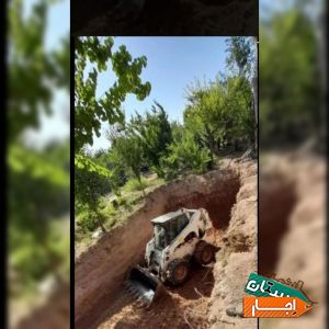 بابکت کندن استخر کل کرج خاور حمل نخاله بیل لودر