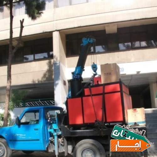 اجاره جرثقیل نیسان جابجایی دستگاه با جک پالت