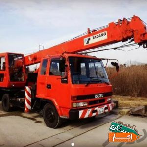 رنت جرثقیل کفی دکل دار سبد دار باشرایط عالی