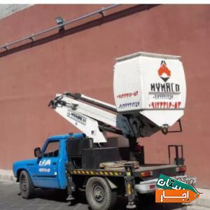 اجاره جرثقیل سبددار،بالابر نیسانی،لجور. کابین دار