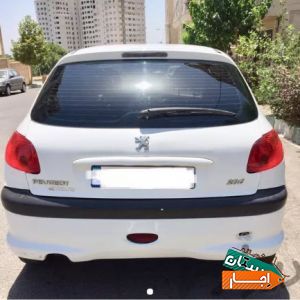 رنت 206 سفید مدل بالا بدون راننده با شرایط آسان