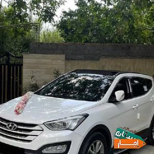 اجاره/کرایه ماشین عروس سانتافه نیو با گل با بهترین شرایط