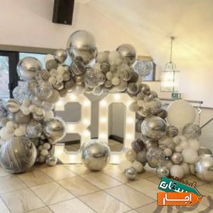 اجاره تم تولد، میز استوانه، بک بال فرشته، بادکنک آرایی با شرایط عالی