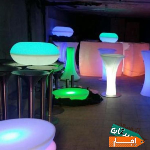 اجاره جدیدترین میز های نور ,نیمکت, میز ,میز تولد (led)