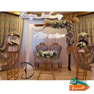 اجاره دیزاین بک گراند وگل آرایی بله برون عقد عروسی