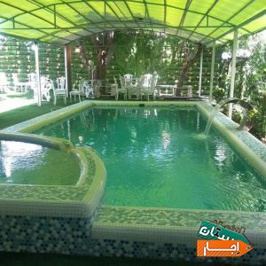 اجاره ویلا باغ استخر آبگرم تصفیه 450 متر بنای شیک