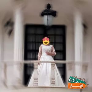 اجاره لباس عروس ساتن آمریکایی تماما کار شده