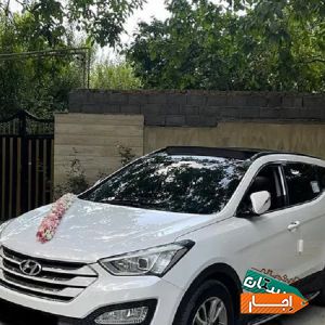 اجاره/کرایه ماشین عروس سانتافه نیو با گل با بهترین قیمت