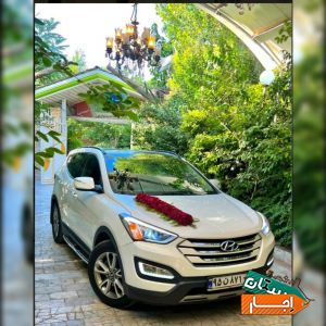 اجاره ماشین عروس سانتافه نیو همراه با راننده