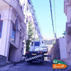 اجاره جرثقیل دکل بلند سنگین بهترین قیمت