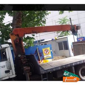 اجاره . کرایه جرثقیل کفی 3تن .شباته روزی با سبد