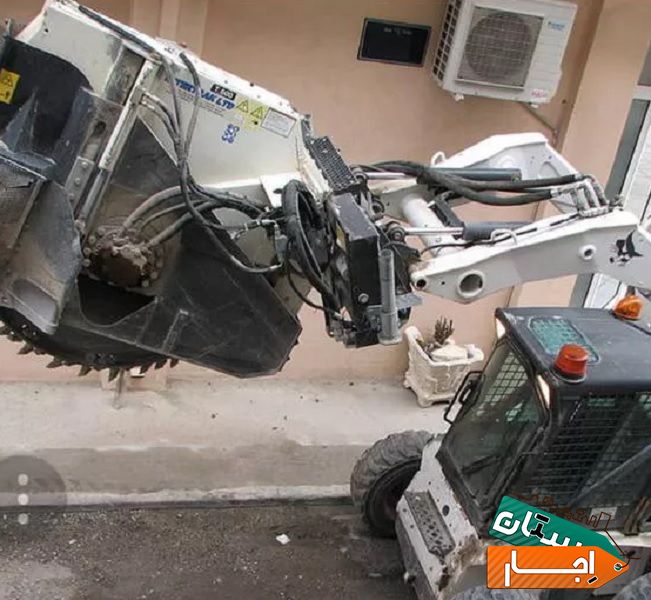 اجاره دستگاه کاتر برش آسفالت ترنچر بابکت و ویرتگن