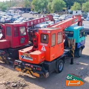 جرثقیل دکل بلند کفی سبد فقط کار 24 ساعته