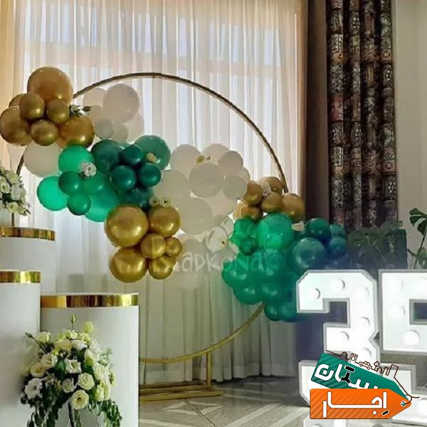 اجاره بک گراند و میز استوانه، بادکنک ارایی گل ارایی