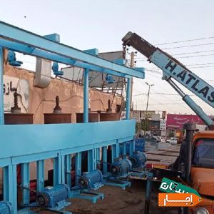 اجاره جرثقیل کفی دکل دار سبد دار با قیمت مناسب در البرز