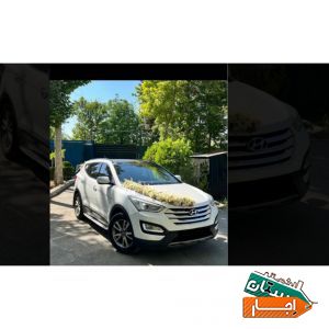 اجاره ماشین عروس سانتافه نیو همراه با راننده