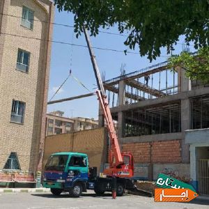 اجاره جرثقیل 24 ساعته دکل دار کفی سبد با بهترین قیمت